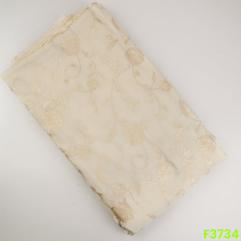 Dyeable Zari Work Shimmer Tissue Fabric F3734